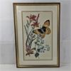 Image 1 : Vintage Framed Floral & Butterfly Needlepoint