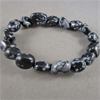 Image 2 : Snowflake Obsidian Bracelet and Red Goldstone Bracelet