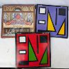 Image 1 : Set of 3 Laser Etched Vinyl LP Record Albums - Split Enz and Styx