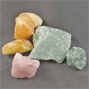 Image 2 : Lot of Raw Aventurine, Orange Calcite & Rose Quartz Specimens