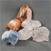 Image 2 : Lot of Raw Blue Calcite, Carnelian & Quartz Specimens