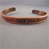 Image 2 : Solid Copper Bracelet Cuff and Chain Necklace 18"