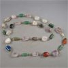 Image 3 : Multi Gemstone Necklace 30" and Agate Slice Necklace