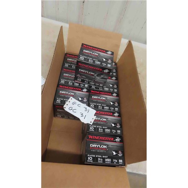 225 Rounds Winchester Drylock 10 Gauge 3 1/2'' Ammo 