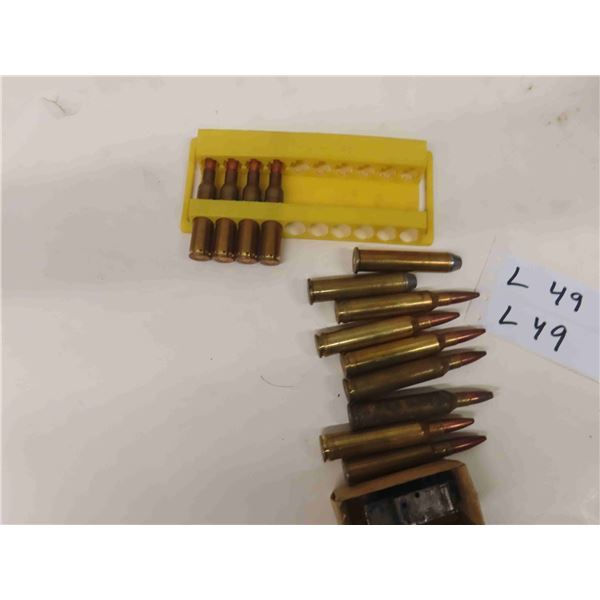 13 Rounds Mixed Ammo : (4) 6.5 x 55, (7) 7mm, (2) 45-