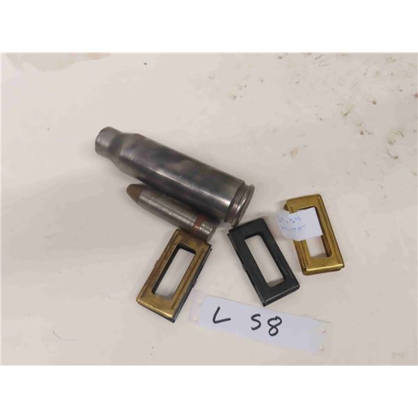 Stripper Clips 6.5x54, Military Big Cal Casing and Bullet