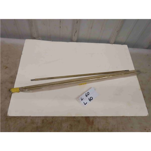 3 Brass 22 Cal Magazine Tubs - (1) 19'' L (2) 26'' L