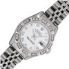 Image 1 : Rolex Ladies Quickset White Roman Pyramid Diamond Datejust Wristwatch