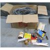 Image 1 : Box Misc Cables, Adhesives, Electrical Tape, Fasteners, etc