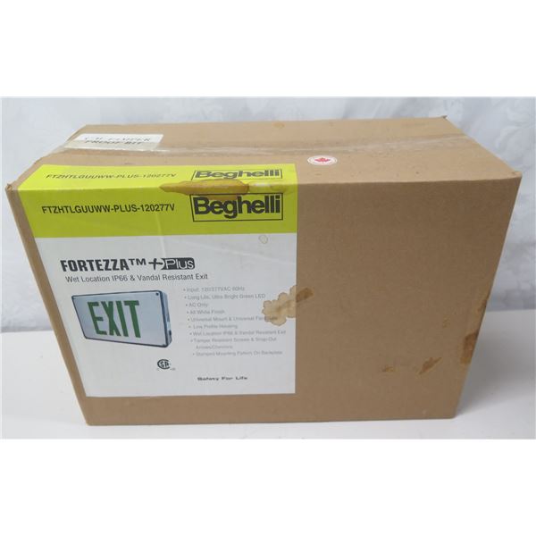 Beghelli Fortezza Plus EXIT Sign New in Box