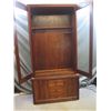 Image 2 : Koa Wood Gun Cabinet w/ Glass Doors, Separate Bottom Cabinet w/ Drawers 40"x16" x78"H