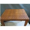 Image 2 : Woven Side Table 22"x16"x22"H & Lined Basket