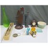 Image 1 : Misc Décor: Vase, Clock, Metal Sculptures, Paperweights, Bowl, Theater Mask, etc