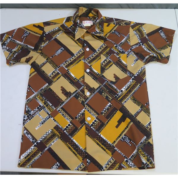 Kahili Fashions Brown Design Aloha Shirt