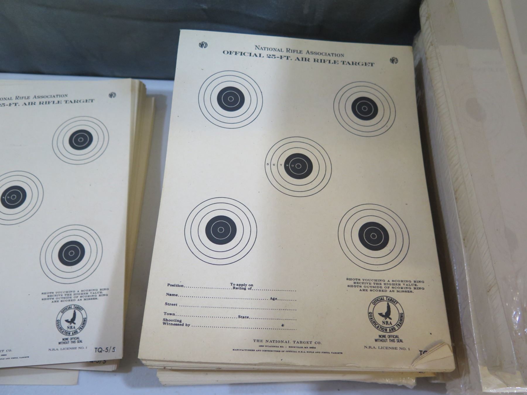 Multiple National Rifle Associations Pistol & Rifle Targets - Oahu Auctions