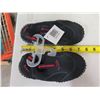 Image 8 : Qty 4 Boxes (Approx. 98 pair) Reefwalker Shoes, Black w/ Red Dolphins, Size 12 Kids