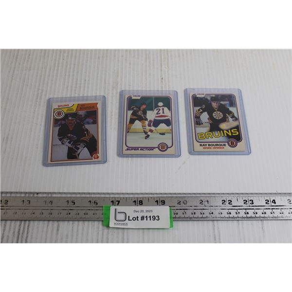 (3) Vintage OPC Ray Bourque Cards