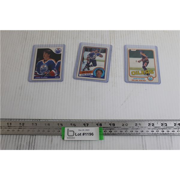 (3) Vintage OPC Jari Kurri Cards - Rookie Card