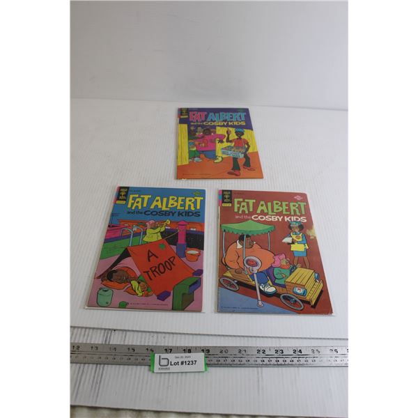 (3) Fat Albert and The Cosby Kids Comics - #3, #7, #13 - Gold Key Comics