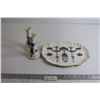 Image 1 : Vintage Numbered Losol Ware Tray Pattern "Kensington" by Keelings and Co, (2) Candleholders