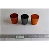 Image 1 : (3) Stokes Peacock Ware Anodised Aluminum Cups Tumblers