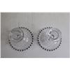 Image 4 : (2) Vintage Bubble Glass Candleholders