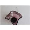 Image 4 : Vintage Purple Art Glass Basket