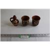 Image 1 : 3-Piece Vintage 1980s Hungarian Red Ware Mugs and Decorative Jug