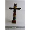 Image 1 : Wooden Totem Pole - 15 1/4" Tall, Signed & Dated Sept 18 1958