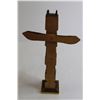 Image 5 : Wooden Totem Pole - 15 1/4" Tall, Signed & Dated Sept 18 1958