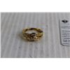 Image 2 : ^ Silver Diamonds Gold Plated Ring - Minor Tarnishing
