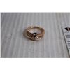 Image 2 : ^ Silver Diamonds Rose Gold Plated Ring - Minor Tarnishing