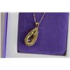 Image 3 : ^ 10k Gold with Citrine Stone and CZ Necklace