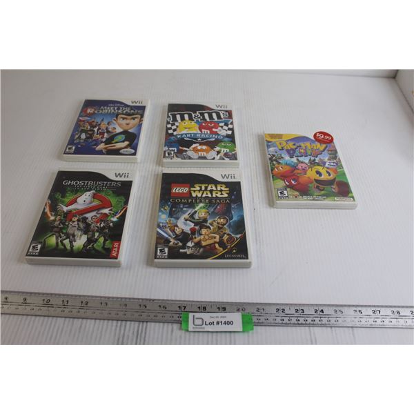 (5) Wii Games - M&M's Kart Racing, Ghostbusters