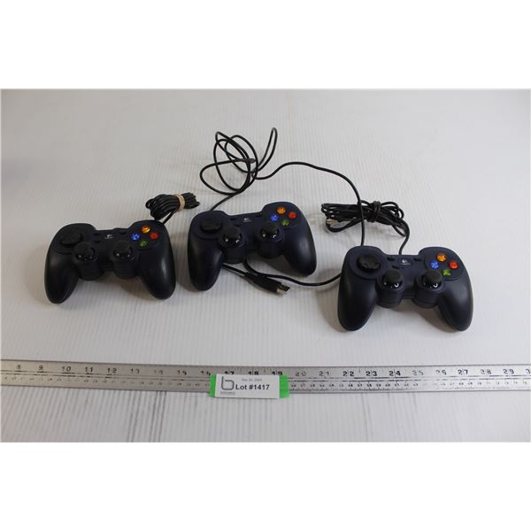 (3) Logitech Controllers for Xbox