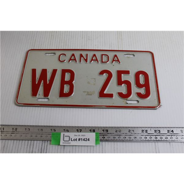 Canada License Plate