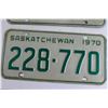 Image 2 : (2) Saskatchewan 1970 License Plates