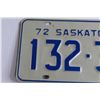 Image 2 : Saskatchewan 1972 License Plate