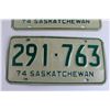 Image 2 : Pair of Saskatchewan 1974 License Plates