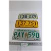 Image 1 : (3) Assorted Saskatchewan License Plates
