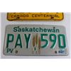 Image 2 : (3) Assorted Saskatchewan License Plates