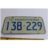 Image 4 : (3) Assorted Saskatchewan License Plates