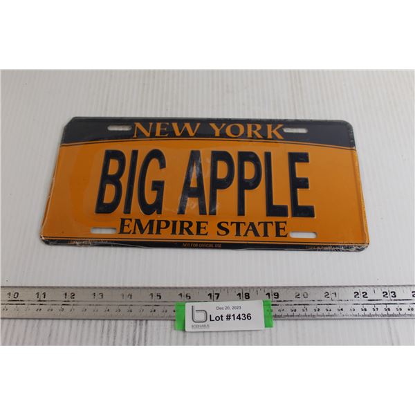 Decorative New York License Plate