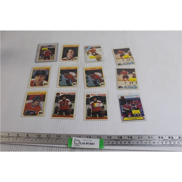 (12) 1970s and 80s Assorted NHL Philadelphia Flyers Hockey Cards