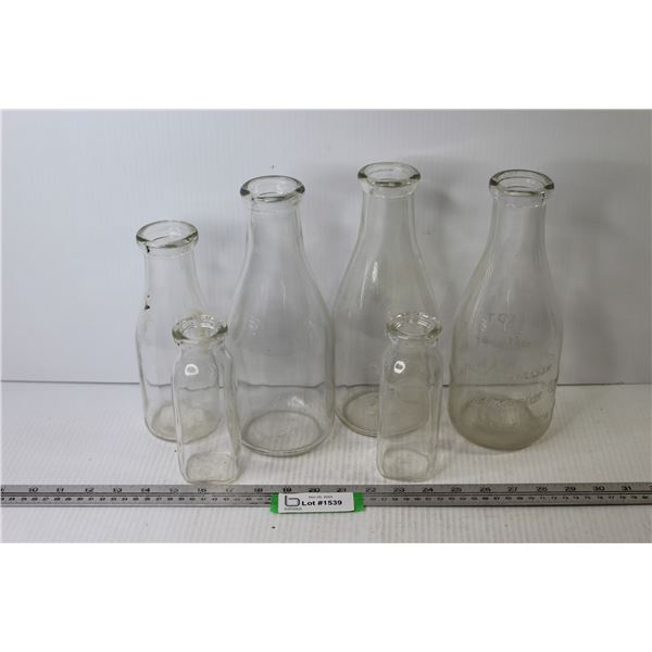 (6) Milk/Creamer Bottles (1 is) Sask Co-Operative