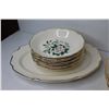 Image 2 : Hawthorne 50 Piece Set of China (chip in large platter)