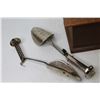Image 3 : Vintage Bottle Corker - Vintage Coffee Grinder (tray missing) - (2) Shoe Keepers - (1) Shoe Stretche