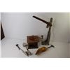 Image 7 : Vintage Bottle Corker - Vintage Coffee Grinder (tray missing) - (2) Shoe Keepers - (1) Shoe Stretche