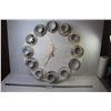 Image 1 : * Tea Cup Clock (working) - Cups & Saucers Glued to Board 30" Across  -(Pick up preferred)