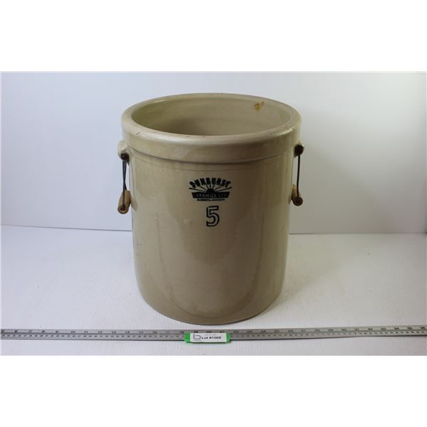 Sunburst 5 Gallon Crock w/Handles (no cracks)